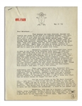 Hunter S. Thompson Letter Signed -- ''...the people you want to 'expose' don't give a fuck about anything except making money. They are beyond shame & without conscience...''